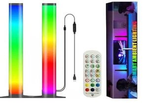 2kpl LED-pylväs / APP-kaukosäädin / äänentunnistus hinta ja tiedot | Pöytävalaisimet | hobbyhall.fi