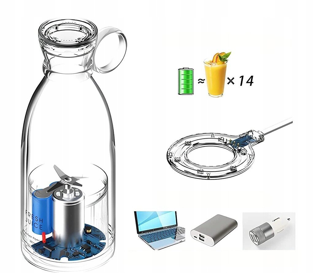 USB-sekoitin/mehulinko 350ml hinta ja tiedot | Tehosekoittimet | hobbyhall.fi