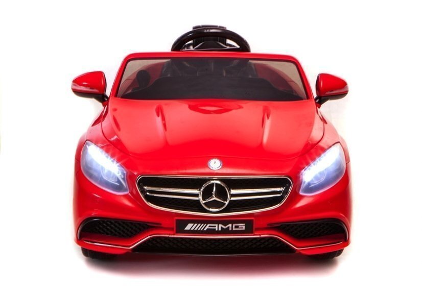 Mercedes S63 AMG, yksipaikkainen sähköauto lapsille, punainen hinta ja tiedot | Lasten sähköautot | hobbyhall.fi