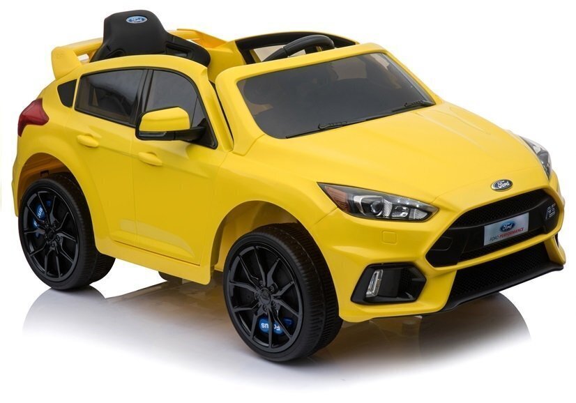 Yksipaikkainen sähköauto lapsille Ford Focus RS, keltainen hinta ja tiedot | Lasten sähköautot | hobbyhall.fi