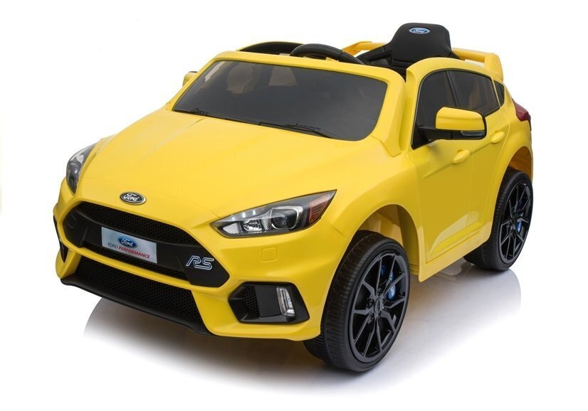 Yksipaikkainen sähköauto lapsille Ford Focus RS, keltainen hinta ja tiedot | Lasten sähköautot | hobbyhall.fi