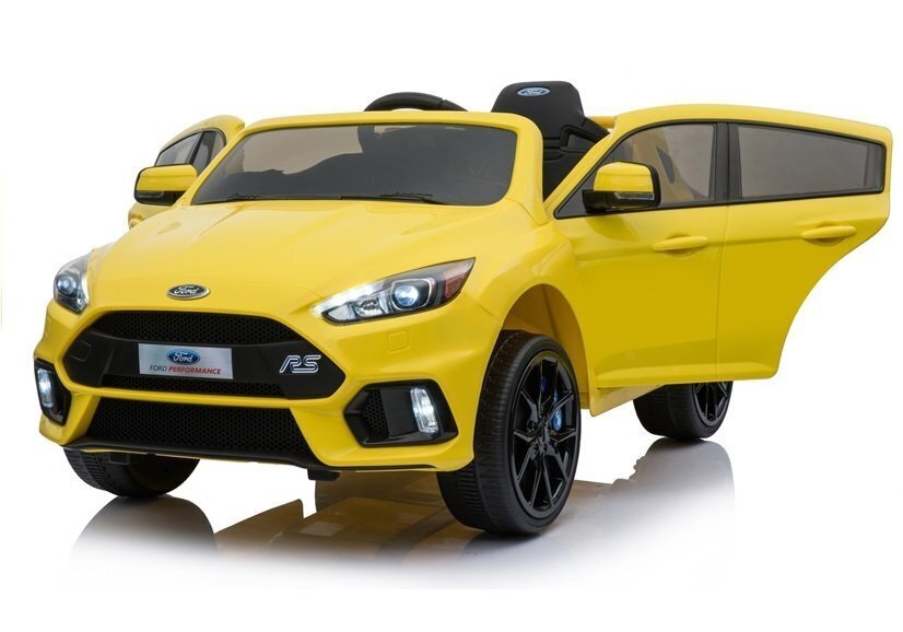 Yksipaikkainen sähköauto lapsille Ford Focus RS, keltainen hinta ja tiedot | Lasten sähköautot | hobbyhall.fi