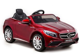 Mercedes S63 AMG, yksipaikkainen sähköauto lapsille, punainen hinta ja tiedot | Lasten sähköautot | hobbyhall.fi