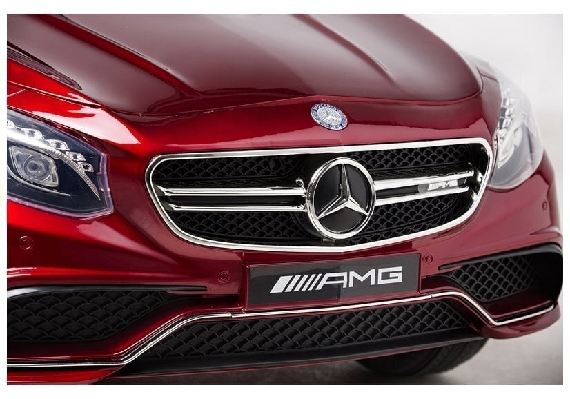 Mercedes S63 AMG, yksipaikkainen sähköauto lapsille, punainen hinta ja tiedot | Lasten sähköautot | hobbyhall.fi
