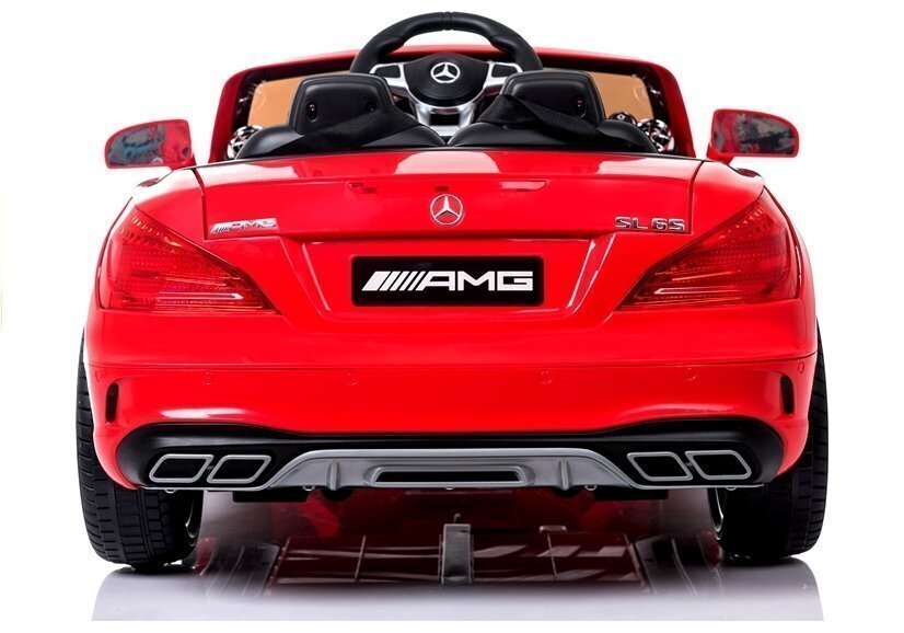 Yksittäinen sähköauto lapsille Mercedes SL65, punainen hinta ja tiedot | Lasten sähköautot | hobbyhall.fi