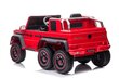 Yksittäinen sähköauto lapsille 6x6 Mercedes Benz G63, punainen hinta ja tiedot | Lasten sähköautot | hobbyhall.fi