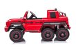 Yksittäinen sähköauto lapsille 6x6 Mercedes Benz G63, punainen hinta ja tiedot | Lasten sähköautot | hobbyhall.fi