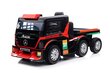 Mercedes-Benz Axor XMX622 yksipaikkainen sähköauto perävaunulla, punainen hinta ja tiedot | Lasten sähköautot | hobbyhall.fi