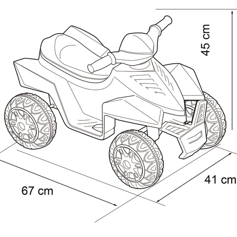 Sähköinen mönkijä lapsille Feber 6V, punainen hinta ja tiedot | Lasten sähköautot | hobbyhall.fi