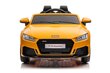 Audi TT RS, yksipaikkainen sähköauto lapsille, keltainen hinta ja tiedot | Lasten sähköautot | hobbyhall.fi