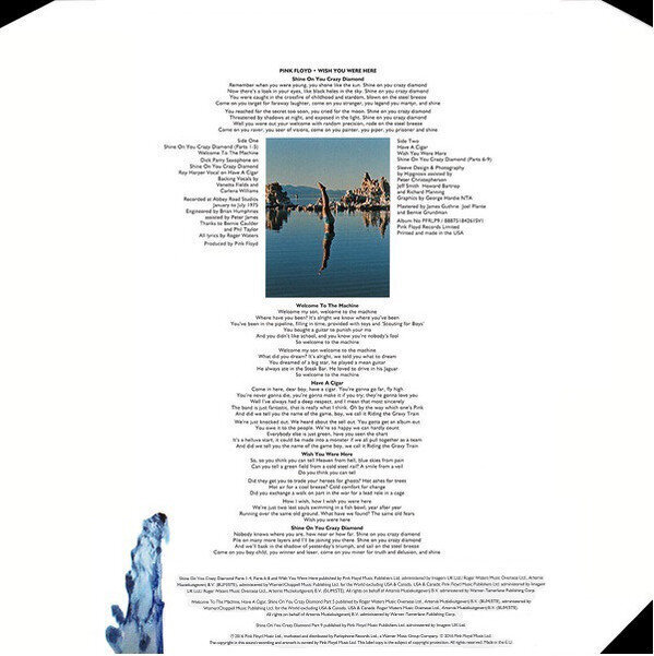 LP PINK FLOYD WISH YOU WERE HERE (180 g, remastered) Vinyylilevy hinta ja tiedot | Vinyylilevyt, CD-levyt, DVD-levyt | hobbyhall.fi