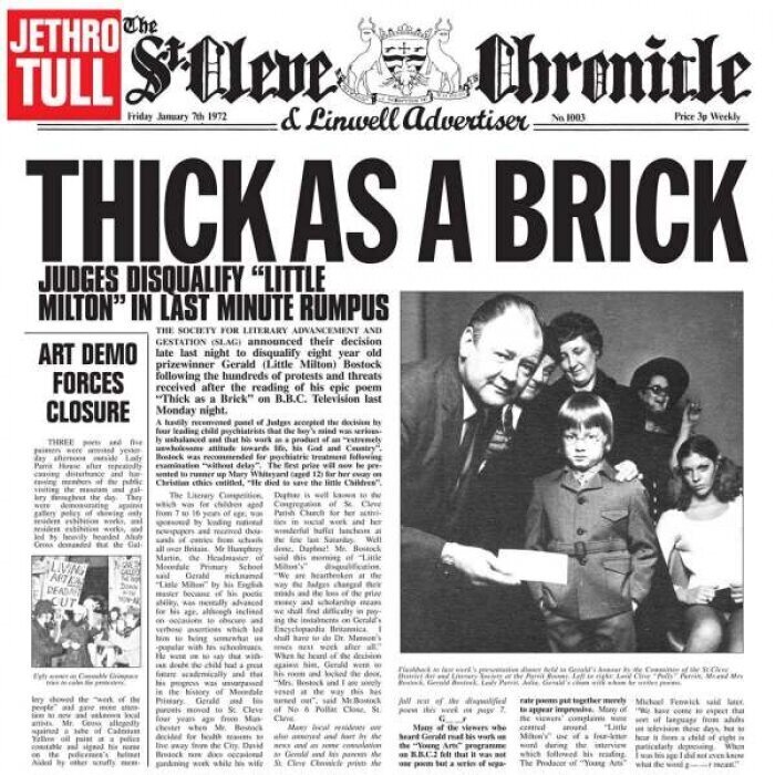 LP JETHRO TULL Thick As A Brick (180g, Limited Edition, Steven Wilson Stereo Mix) Vinyylilevy hinta ja tiedot | Vinyylilevyt, CD-levyt, DVD-levyt | hobbyhall.fi