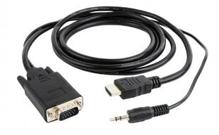 AMBERIN HDMI - VGA / 3.5 mm, 1.8 m hinta ja tiedot | Amberin Tietokoneet ja pelaaminen | hobbyhall.fi