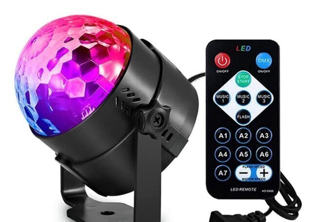 Disco-pallo, RGB-PROJEKTORI hinta ja tiedot | Lastenhuoneen valaisimet | hobbyhall.fi