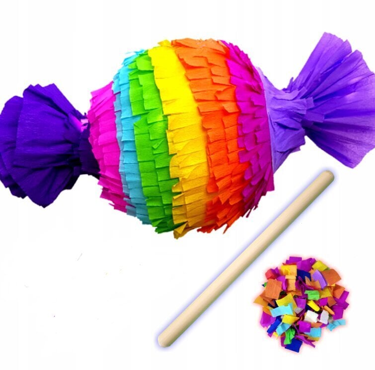 Piñata "karamelli" 30 cm x 85 cm hinta ja tiedot | Juhlakoristeet | hobbyhall.fi