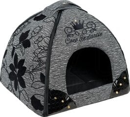 Cazo Pet House Noir harmaa sänky lemmikkeille 47x46x40cm hinta ja tiedot | Pedit ja pesät | hobbyhall.fi