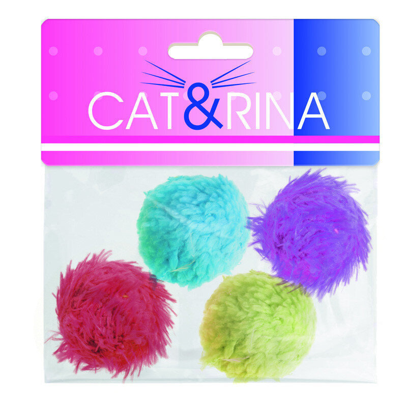 Cat&Rina helisevät pallot kissoille 4kpl hinta ja tiedot | Kissan lelut | hobbyhall.fi
