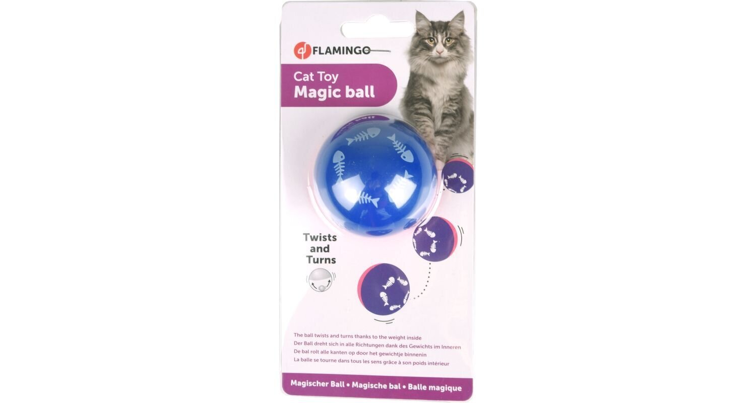 Flamingo Magic Ball lelu kissalle ø 6cm hinta ja tiedot | Kissan lelut | hobbyhall.fi