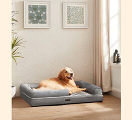 Koiran ortopedinen sänky 106 x 80 x 25 cm harmaa hinta ja tiedot | Pedit ja pesät | hobbyhall.fi