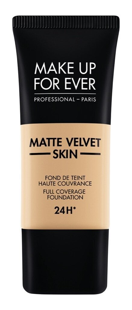 Matta meikkivoide Make Up For Ever Matte Velvet Skin Liquid Full Coverage Foundation 24H, 30 ml, Y - 355 Neutral Beige hinta ja tiedot | Meikkivoiteet ja puuterit | hobbyhall.fi