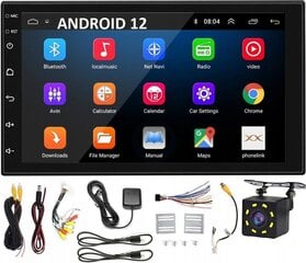 Autoradio, NAVIGOINTIMULTIMEDIA-ASEMA, GPS, WI-FI, Android 12 näyttö 7" hinta ja tiedot | Autoradiot, multimedia | hobbyhall.fi