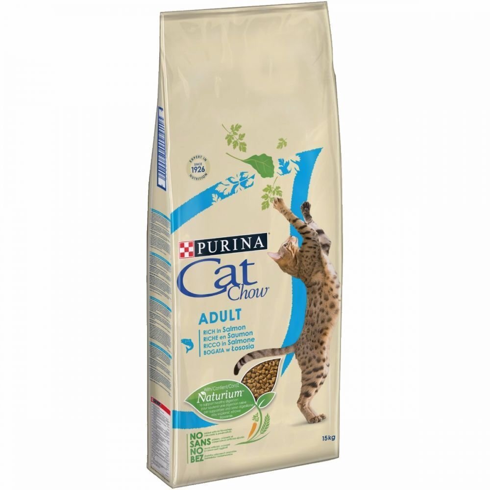 Purina Cat Chow Adult lohi ja tonnikala, 15 kg hinta ja tiedot | Kissan kuivaruoka | hobbyhall.fi