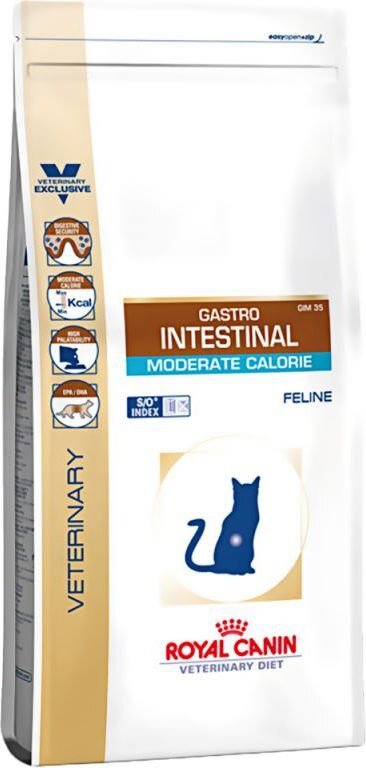 Royal Canin Gastro Intestinal kissoille, joilla on ruoansulatuskanavan ongelmia, kohtalaisen kalorinen, 0,4 kg hinta ja tiedot | Kissan kuivaruoka | hobbyhall.fi