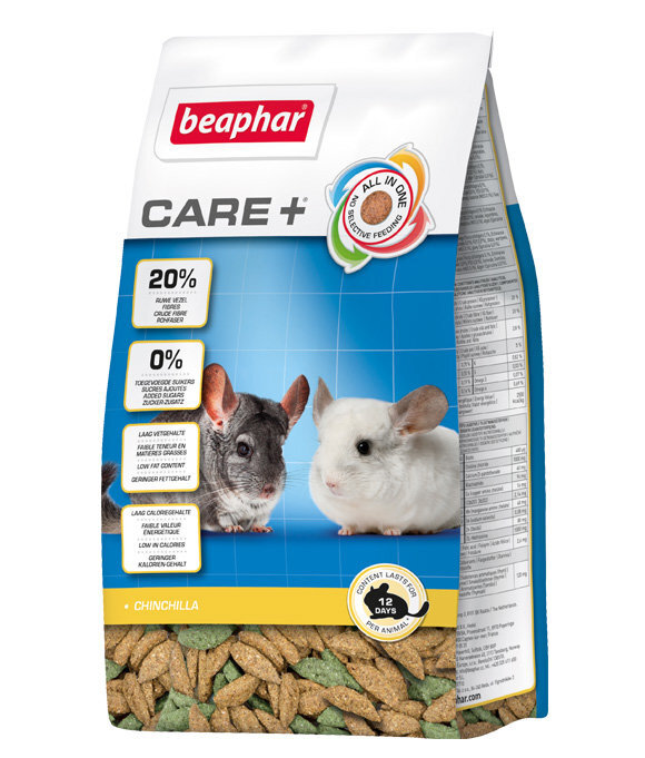 Beaphar Care+ chinchilla Chinchilla, 1,5 kg hinta ja tiedot | Pieneläinten ruoat | hobbyhall.fi