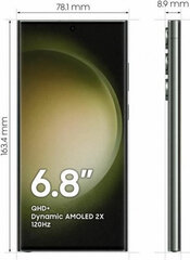 Samsung Galaxy S23 Ultra 5G 8/256GB Green SM-S918BZGDEUB hinta ja tiedot | Matkapuhelimet | hobbyhall.fi
