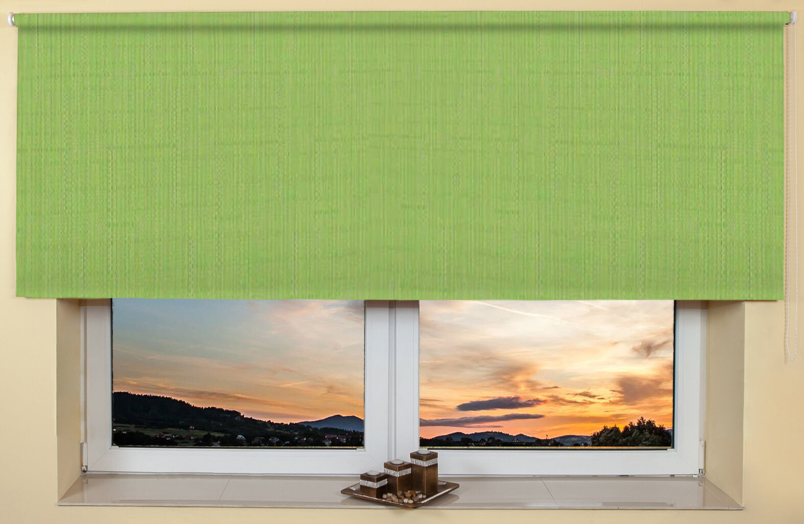 Seinälle tai kattoon kiinnitettävät rullaverhot 140x170 cm, 873 Vihreä hinta ja tiedot | Rullaverhot | hobbyhall.fi