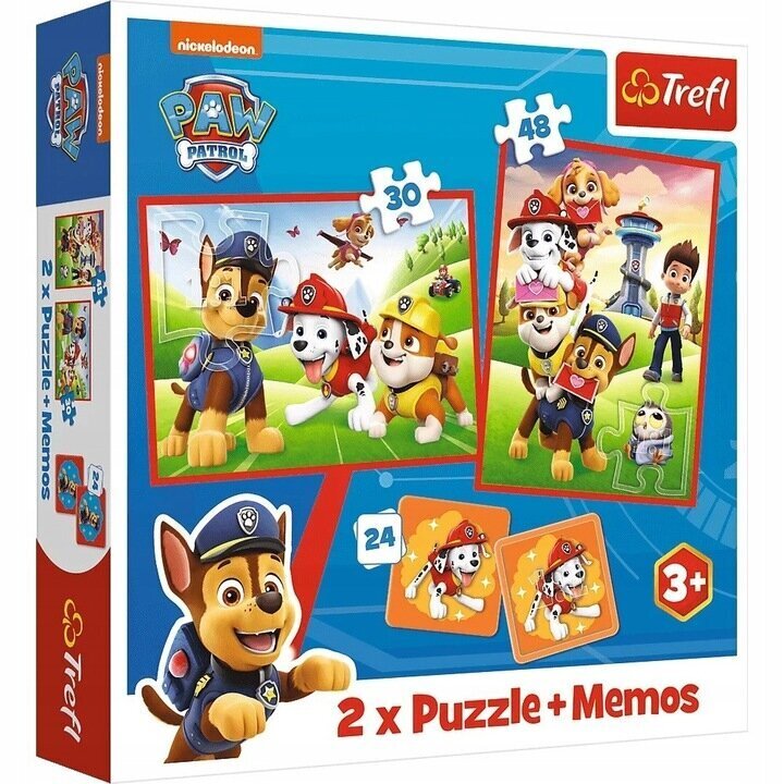 Palapeli+muistipeli Trefl Paw Patrol (Ryhmä Hau) hinta ja tiedot | Kehittävät lelut | hobbyhall.fi