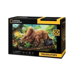 3D palapeli Cubic Fun National Geographic Triceratops, 44 v. hinta ja tiedot | Cubic Fun Lapset | hobbyhall.fi