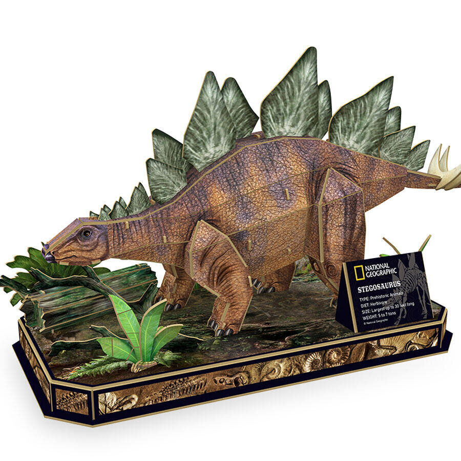 3D-pulma Cubic Fun National Geographic Stegosaurus, 62 v. hinta ja tiedot | LEGOT ja rakennuslelut | hobbyhall.fi