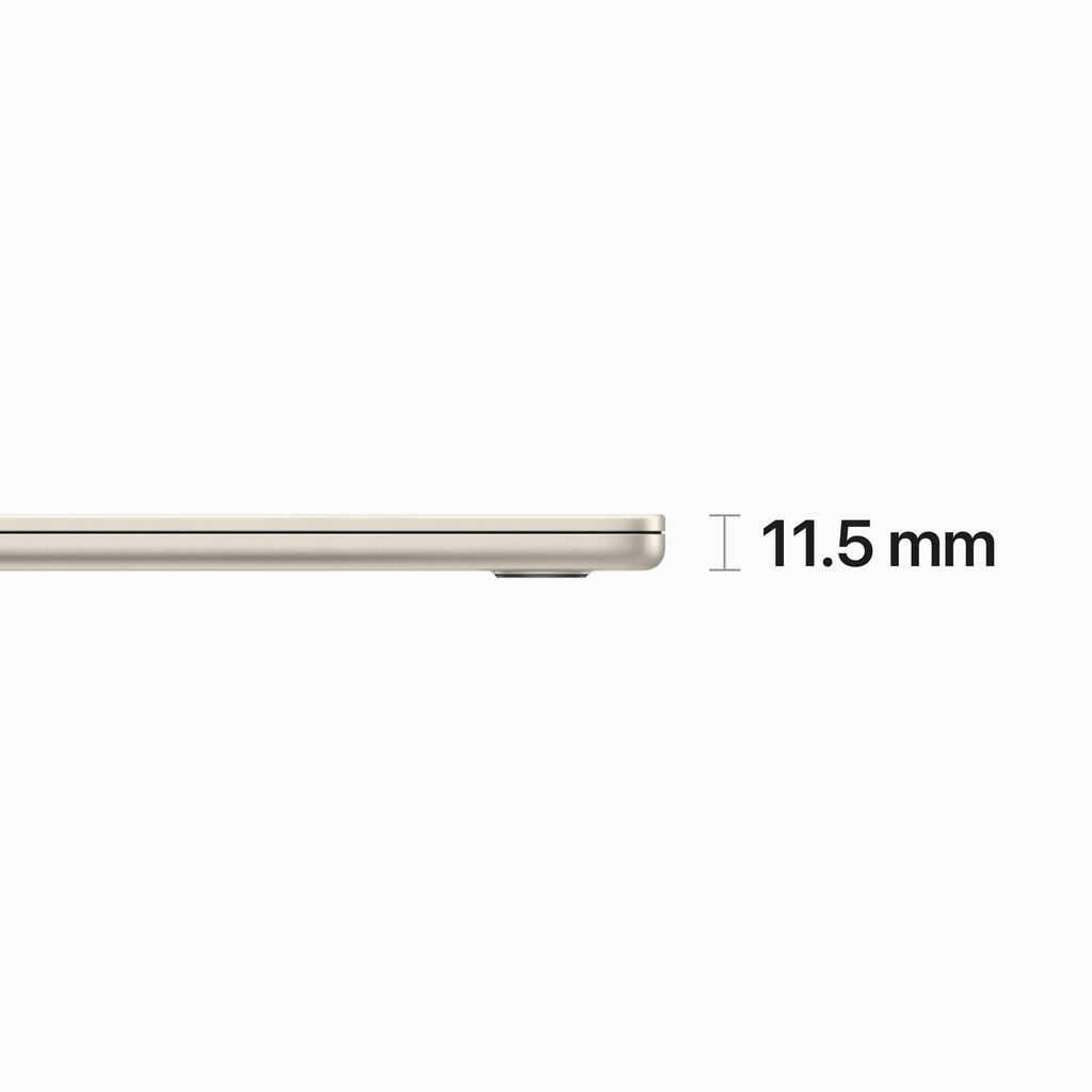 Macbook Air 15” Apple M2 8C CPU, 10C GPU/8GB/256GB SSD/Starlight/INT - MQKU3ZE/A hinta ja tiedot | Kannettavat tietokoneet | hobbyhall.fi