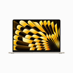 Macbook Air 15” Apple M2 8C CPU, 10C GPU/8GB/512GB SSD/Starlight/INT - MQKV3ZE/A hinta ja tiedot | Kannettavat tietokoneet | hobbyhall.fi