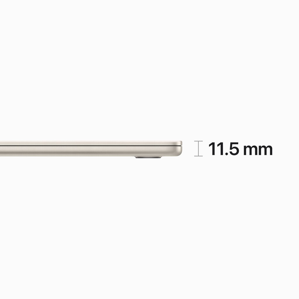 Macbook Air 15” Apple M2 8C CPU, 10C GPU/8GB/512GB SSD/Starlight/SWE - MQKV3KS/A hinta ja tiedot | Kannettavat tietokoneet | hobbyhall.fi