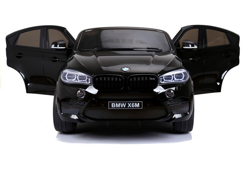BMW X6M sähkökäyttöinen kaksipaikkainen, musta lakattu hinta ja tiedot | Lasten sähköautot | hobbyhall.fi
