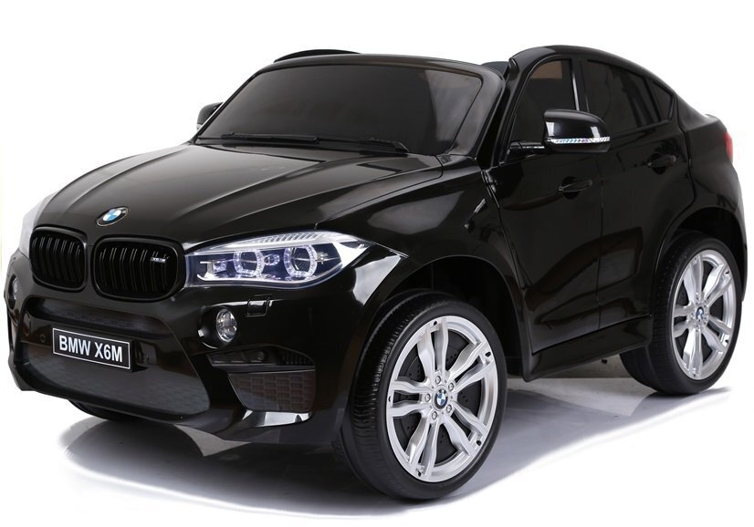 BMW X6M sähkökäyttöinen kaksipaikkainen, musta lakattu hinta ja tiedot | Lasten sähköautot | hobbyhall.fi