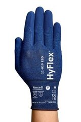 Suojakäsineet Ansell HyFlex 11-819 ESD, ohut nylon, spandex, hiili, vaahtonitriili kämmenellä kastettu, vähittäismyyntipakkaus, koko 7 hinta ja tiedot | Työkäsineet | hobbyhall.fi