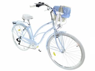 Naisten alumiinipyörä, Davi Bianca, korkeus 160-185cm, 7 vaihdetta Shimano, 28", Cruiser, Sininen hinta ja tiedot | Polkupyörät | hobbyhall.fi