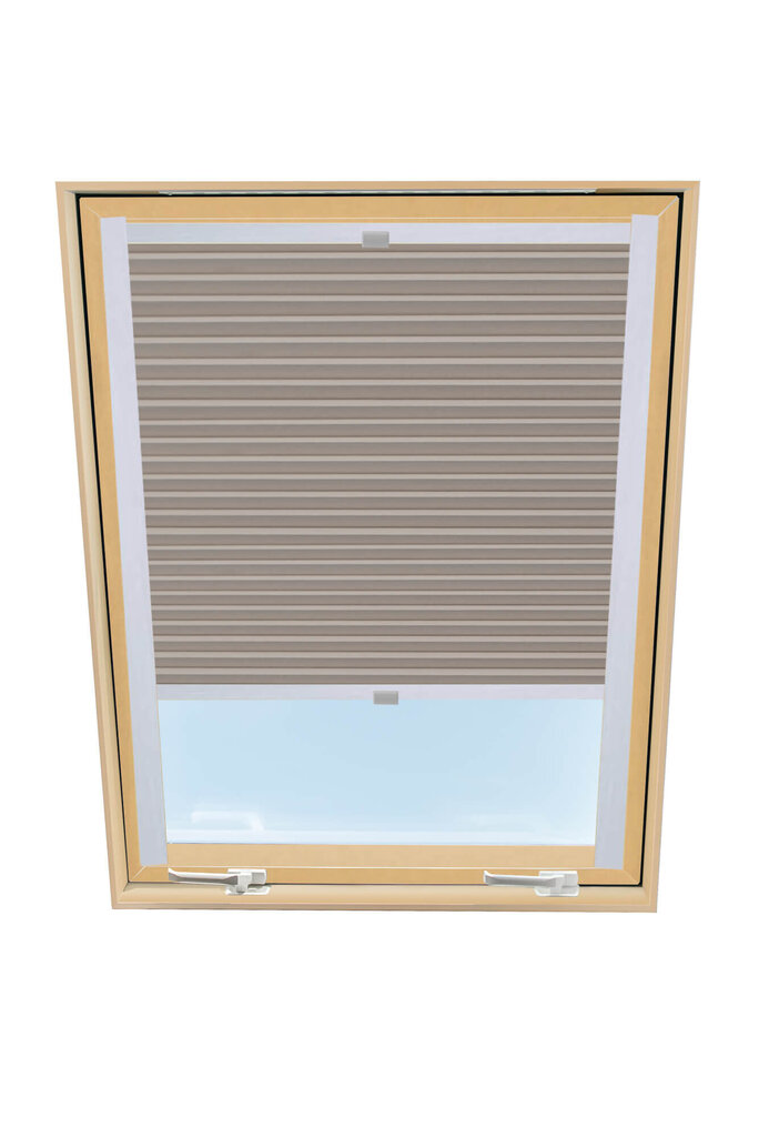 Laskostettu verho kattoikkunaan Velux, 78x118 cm, beige B-306000 hinta ja tiedot | Rullaverhot | hobbyhall.fi