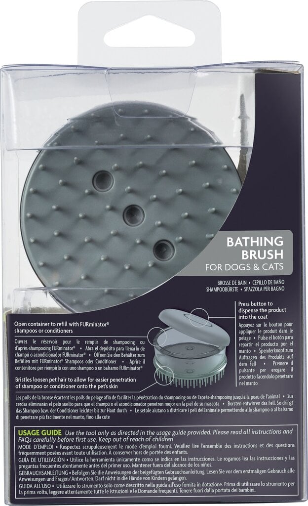 FURminator Kylpyharja lemmikeille Bathing Brush, 1 kpl hinta ja tiedot | Eläinten hoitotuotteet | hobbyhall.fi