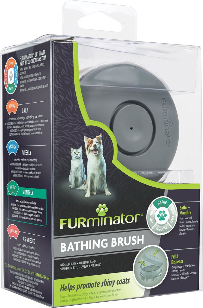 FURminator Kylpyharja lemmikeille Bathing Brush, 1 kpl hinta ja tiedot | Eläinten hoitotuotteet | hobbyhall.fi