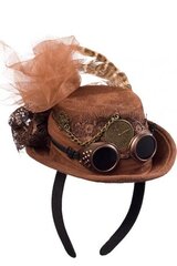 Steampunk-hattu, ruskea hinta ja tiedot | Naamiaisasut | hobbyhall.fi