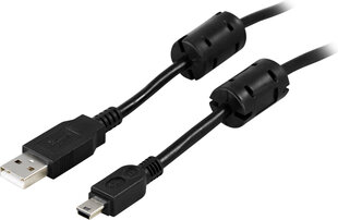 Deltaco Ferriitti USB-A, Mini-USB B, 2 m hinta ja tiedot | Puhelinkaapelit | hobbyhall.fi