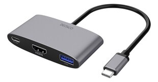 Adapter Deltaco USBC-HDMI22 USB-C/HDMI/USB A hinta ja tiedot | Adapterit | hobbyhall.fi