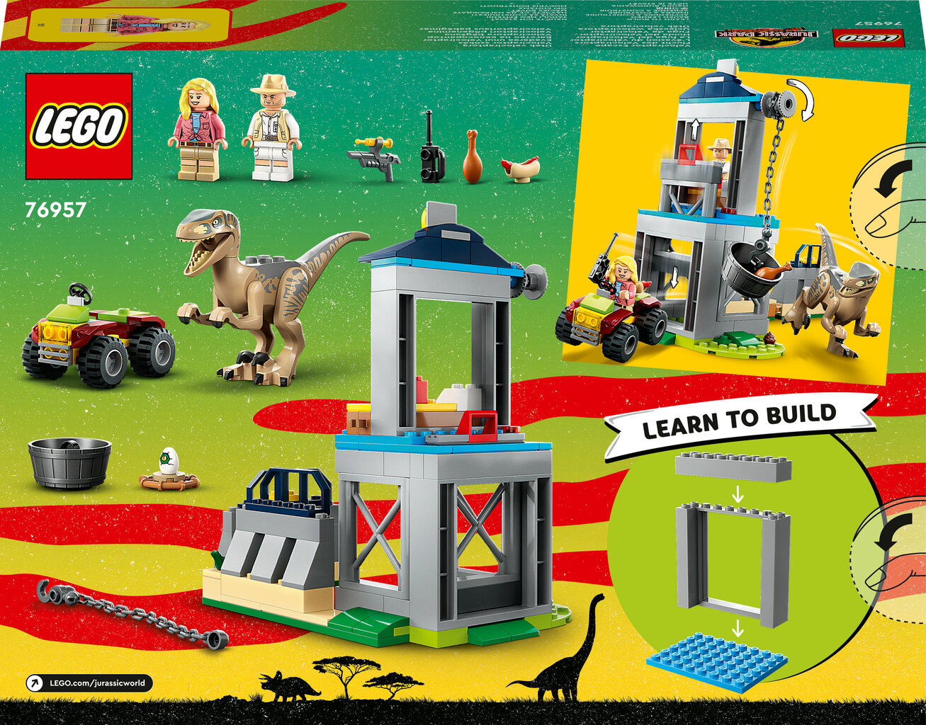 76957 LEGO® Jurassic World Velociraptorin pako hinta ja tiedot | LEGOT ja rakennuslelut | hobbyhall.fi
