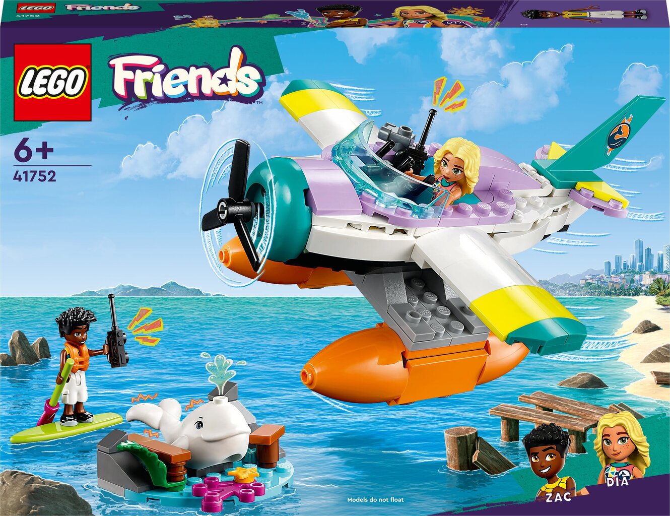 41752 LEGO® Friends Meripelastuslentokone hinta ja tiedot | LEGOT ja rakennuslelut | hobbyhall.fi