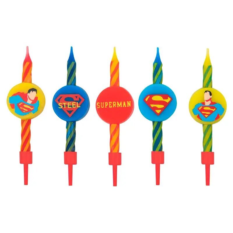 DC Comics Superman -kynttilät, 10 kpl hinta ja tiedot | Juhlakoristeet | hobbyhall.fi