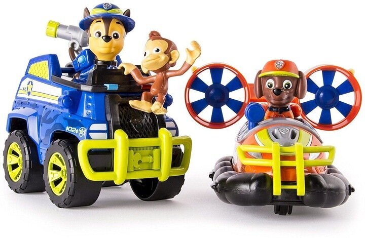 Spin Master Vehicles 6034314 Paw Patrol (Ryhmä Hau) Viidakko, 2 kpl hinta ja tiedot | Poikien lelut | hobbyhall.fi